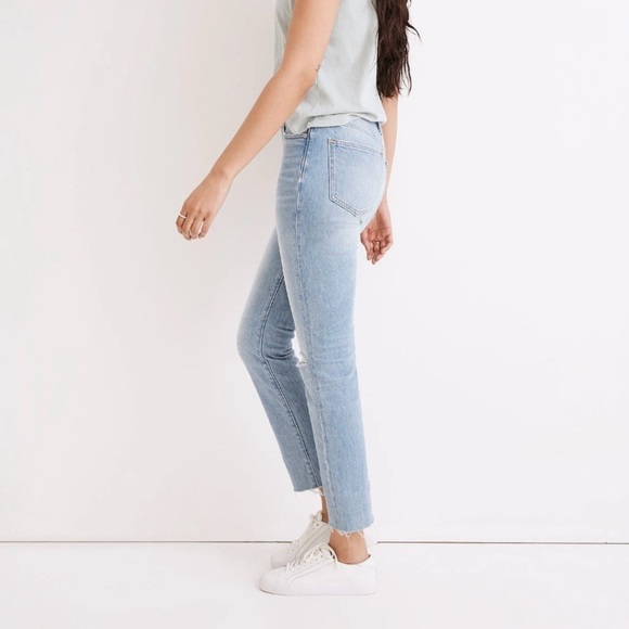 NWT Madewell Petite Perfect Vintage Jean High Waist Distressed Denim Coney 27P - Picture 4 of 16
